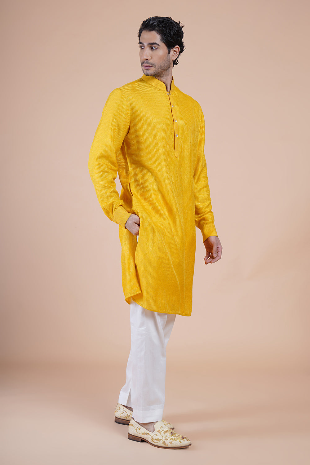 Yellow Embroidered Kurta Set