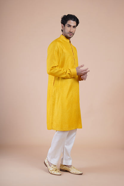 Yellow Embroidered Kurta Set