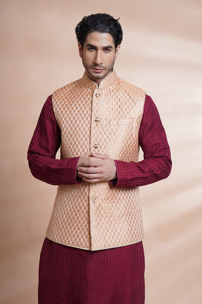 Orange Brocade Bundi Set