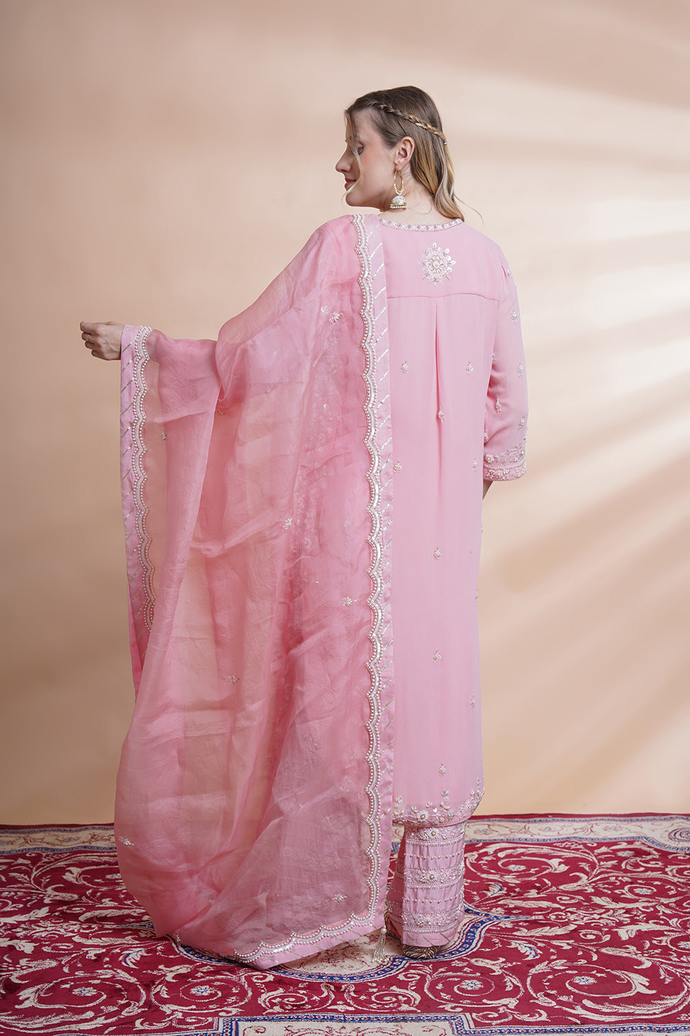 Pink Georgette Kurta Set