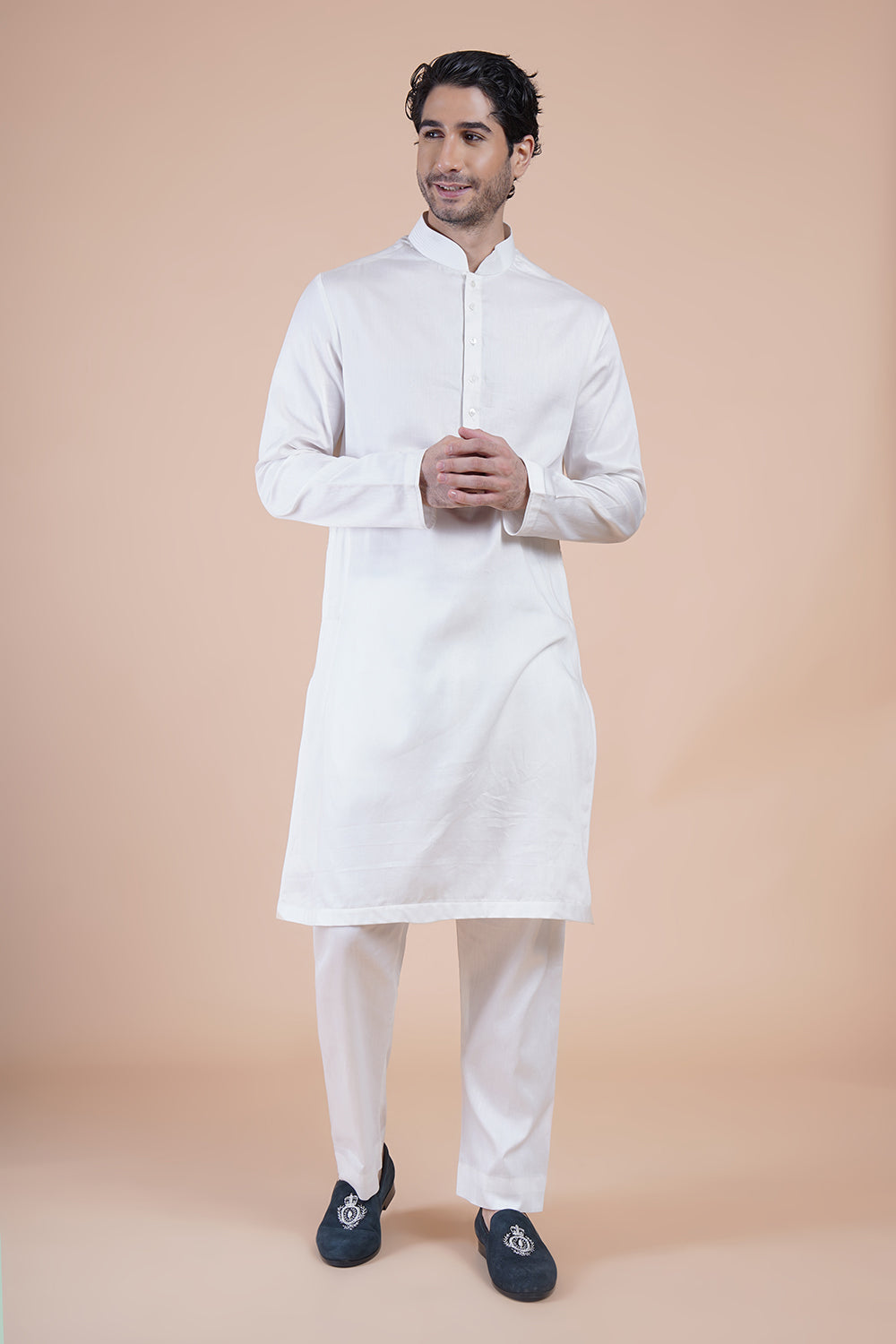 White Embroidered Kurta Set