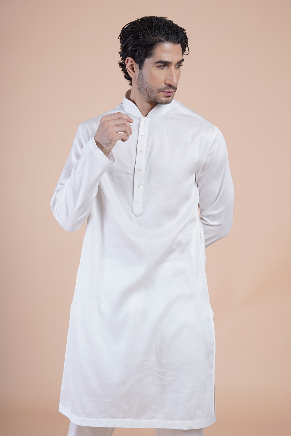 White Embroidered Kurta Set