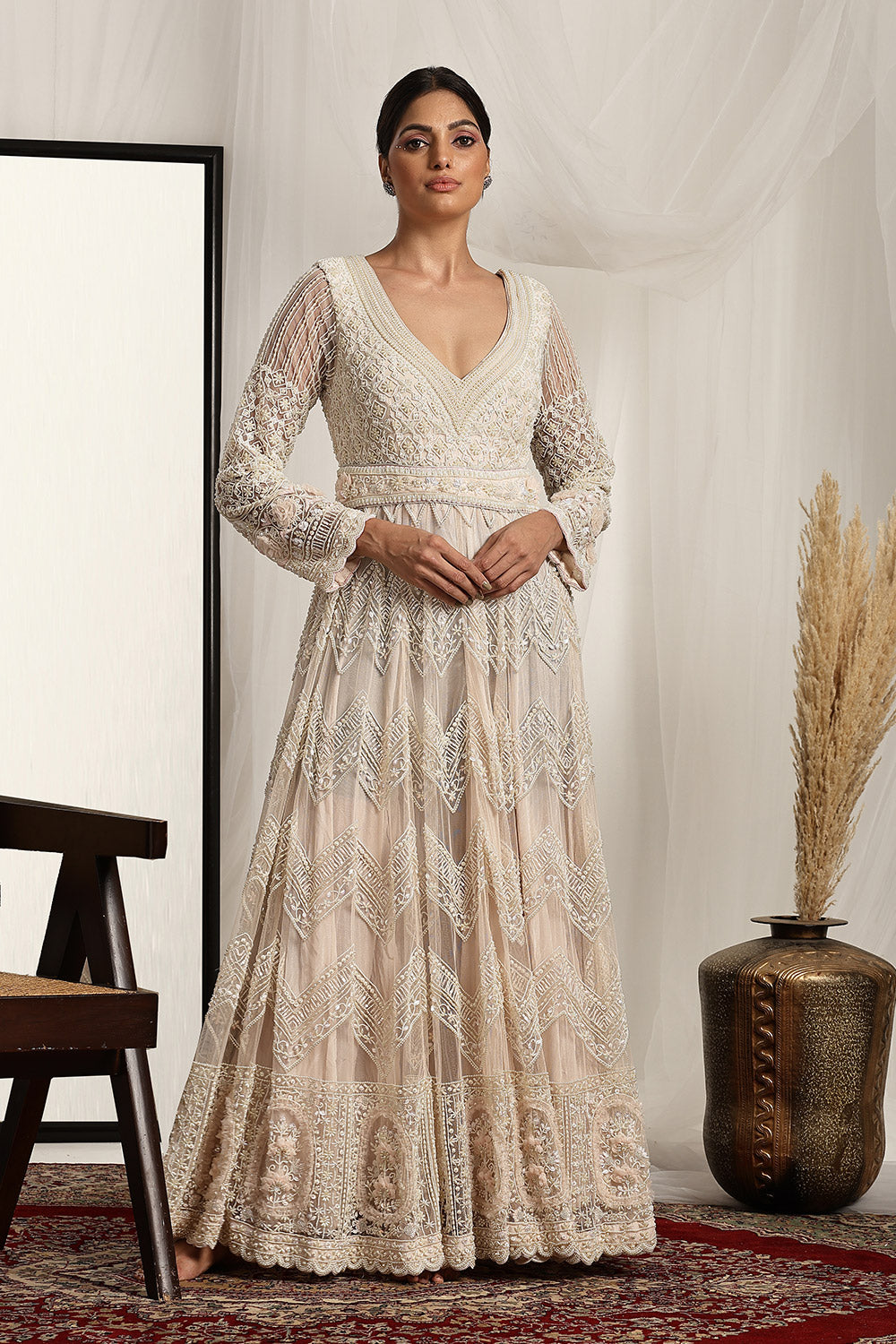 Intricately Embroidered Gown