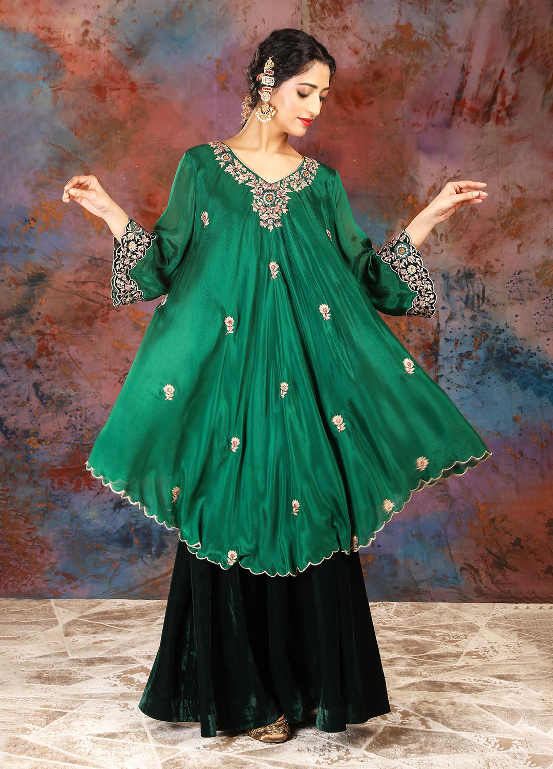 Sharara Set - Emerald