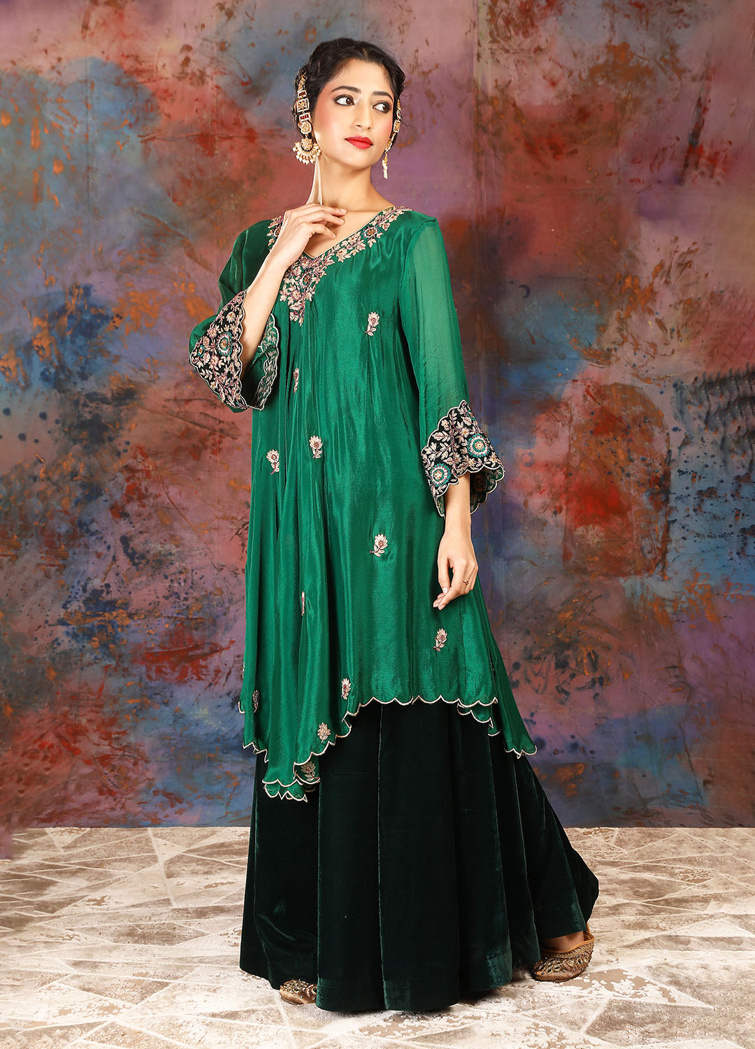 Sharara Set - Emerald