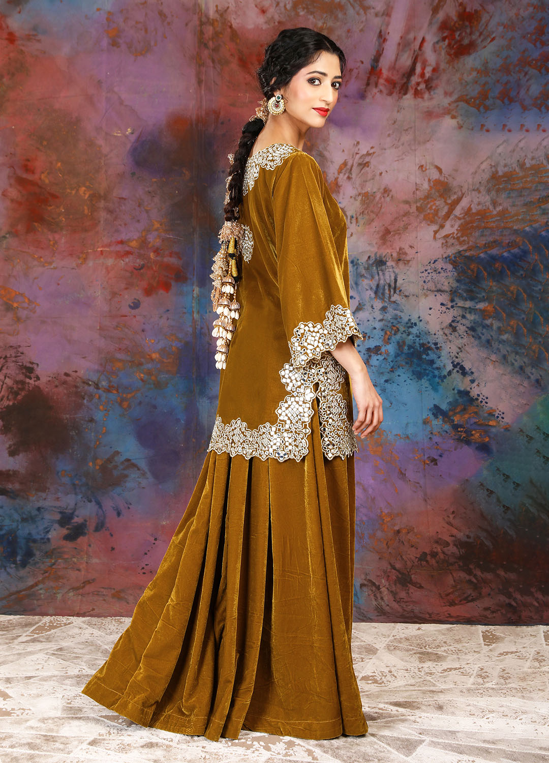 Sharara Set - Honey Gold