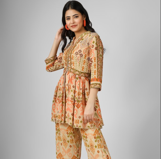 Printed Silk Georgette Co-Ord Set