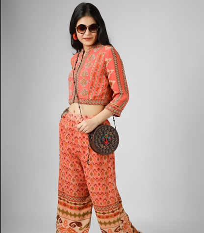 Printed Silk Georgette Co-Ord Set