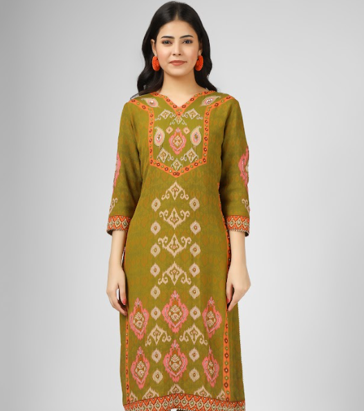 Printed Silk Georgette Kurta Suit Set