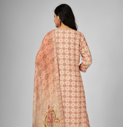 Printed Silk Georgette Stylised Kurta Set