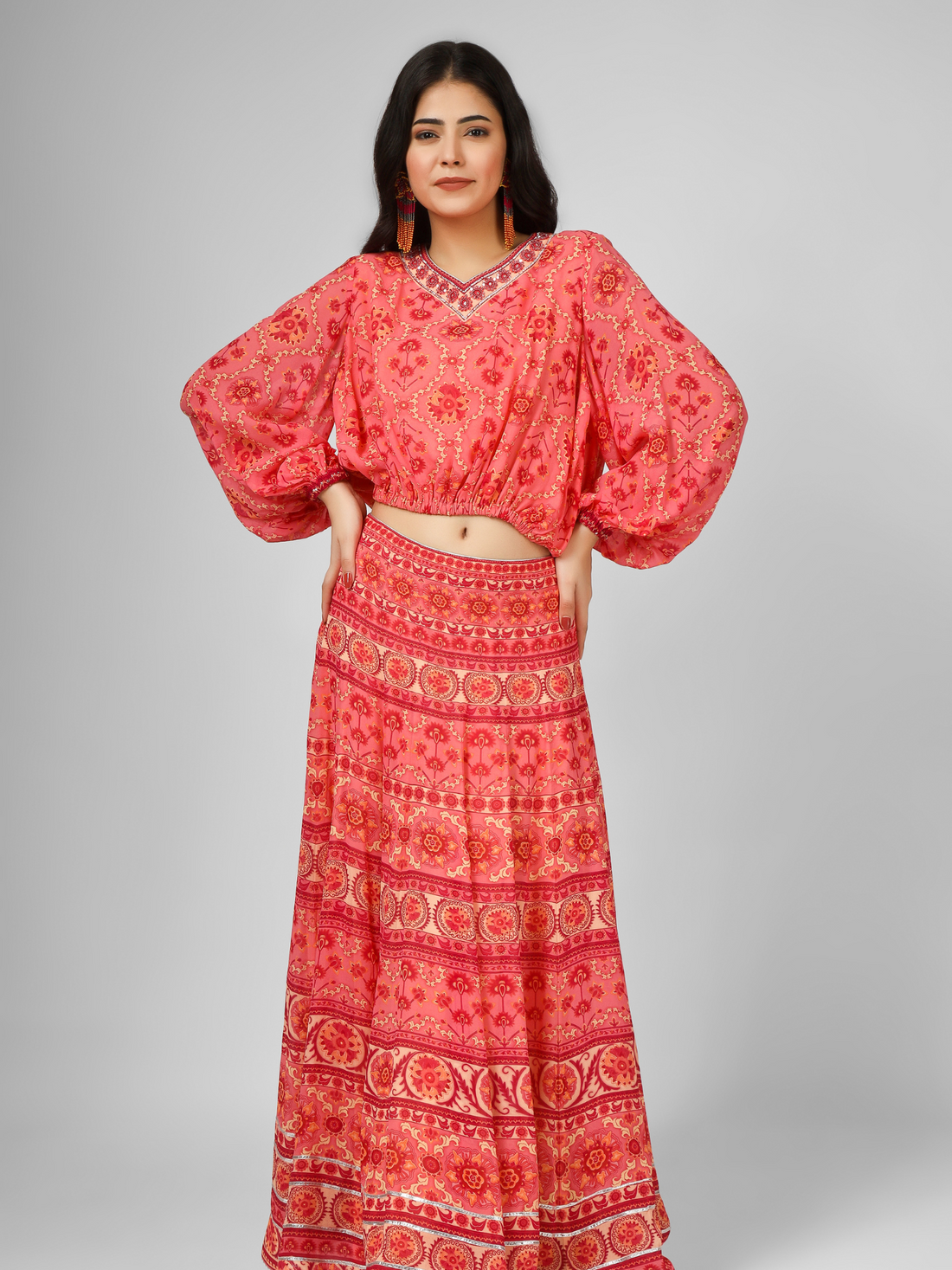 Printed Silk Georgette Co-Ord Set