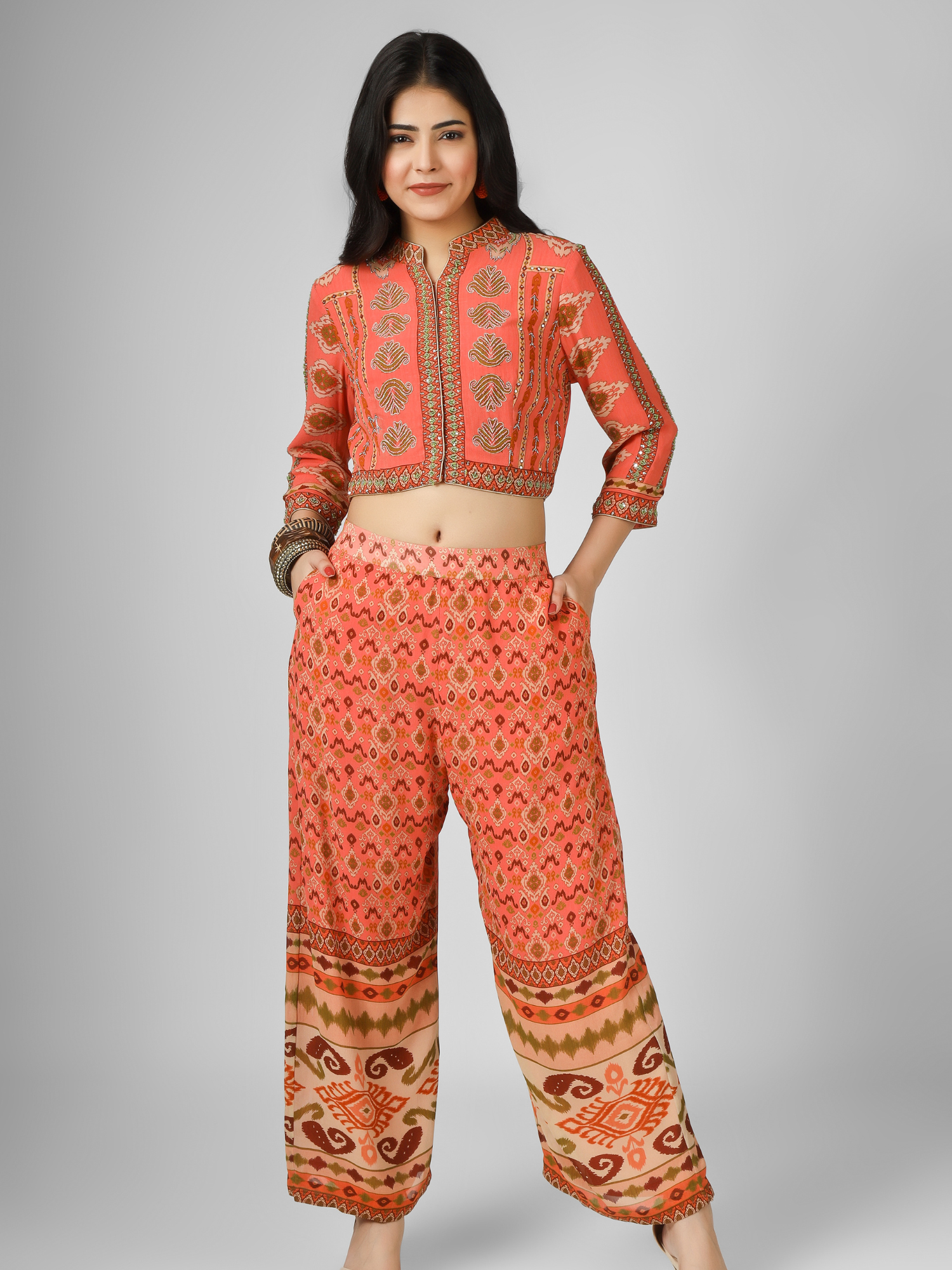 Printed Silk Georgette Co-Ord Set