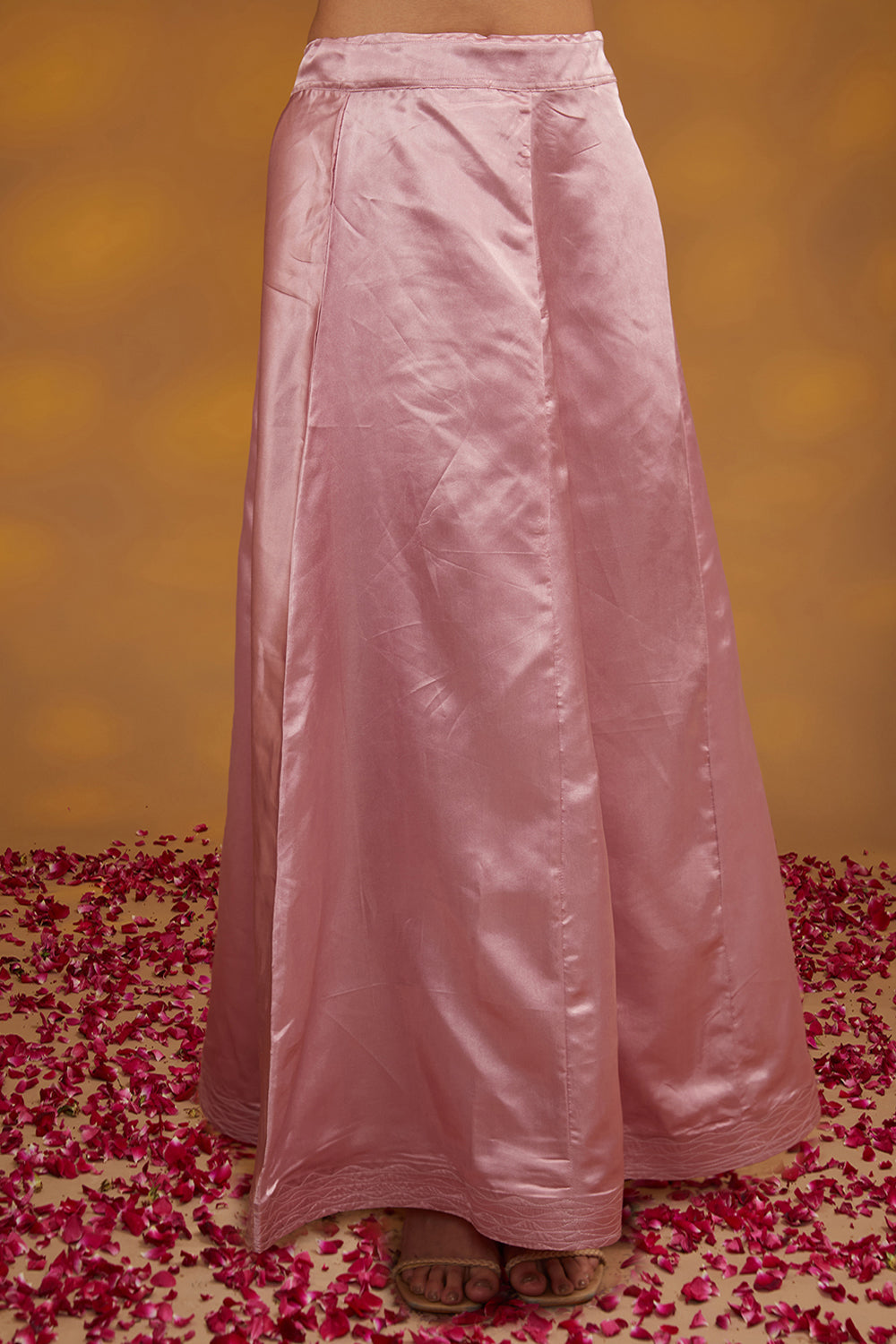 Pink Organza Tissue Hand Saree Set Set